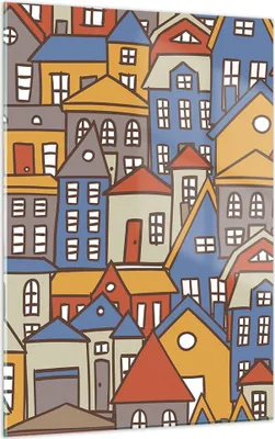 Produktbild von Bilder auf glas - Einteilig - Stadt Haus Straße - 50x70cm - Glasbilder - Wandbilder - Bilder - zum Aufhängen bereit - Wanddekoration aus Glas - Glas Bilder - Wandbild auf Glas - GPA50x70-3953