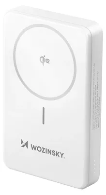 Produktbild von Wozinsky 5907769369322, 10000 mAh, Lithium Polymer (LiPo), Kabelloses Aufladen, 22,5 W, Weiß