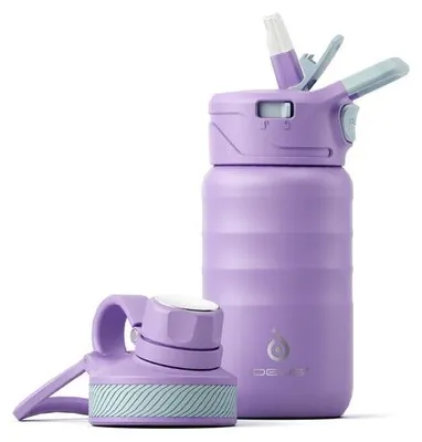 Image de Bouteille isotherme en acier inoxydable de 360 ml, à double paroi, violet, 12 oz