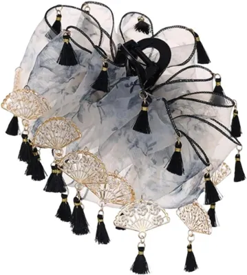 Produktbild von Chinesische Organza-haifischspange Fächerquasten, Orientalisch-ästhetisches Haaraccessoire Im Chinoiserie-Stil Für Damen
