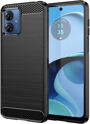 Produktbild von König Design Hülle kompatibel mit Motorola Moto G14 Kunststoff Soft Handyhülle - Handy Case Schwarz