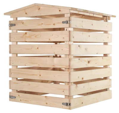 Immagine prodotto di Compostiera Compostiera in legno - Larice - 78 x 75 x 91 cm - Con coperchio