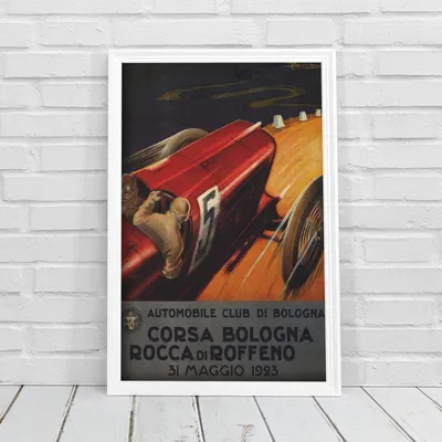 Produktbild von Poster - Canvas - Leinwand - 29,7 cm x 42 cm - Rennwagen Grand Prix Corsa Italien