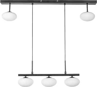 Produktbild von Rabalux 3060 Pendelleuchte 5 Spots Calista, G9, schwarz-weiß, Industriell