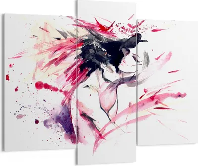 Produktbild von Bild auf Leinwand - Leinwandbild - Abstraktion Gesicht Emotion weiblich - 130x100cm - Wand Bild - Wanddeko - Leinwanddruck - Bilder - Kunstdruck - Leinwand bilder - Wandkunst - CB130x100-3051