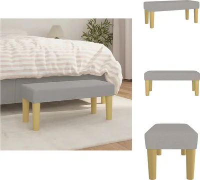Obrázek produktu pro vidaXL Lavice světle šedá 70x30x30 cm látka - Lavice