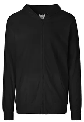Produktbild von Neutral O62301 | Uni Jersey Hoodie with Zip / Doppelt gefütterte Kapuze - Farbe: Black - Größe: XL