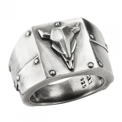 Produktbild von cai Ring Silber 925 oxidiert Stierkopf