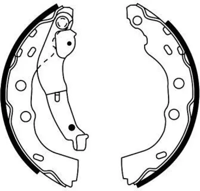 Produktbild von ABE Bremsbackensatz Trommelbremse Hinten für SUZUKI SWIFT II Schrägheck (EA, MA) C08027ABE