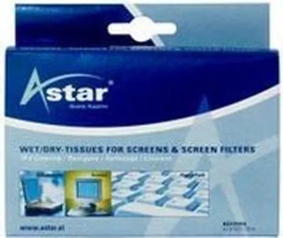 Image de Chiffon de nettoyage pour écran Astar (humide/sec) (boîte de 10)