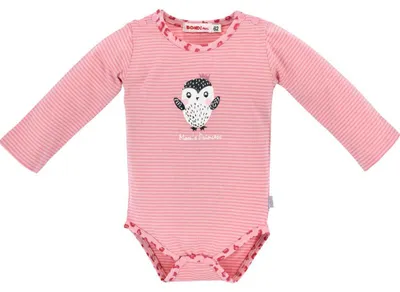 Produktbild von BONDI Baby Langarmbody "Mom's Princess" geringelt 86514 | Rosa Größe: 68