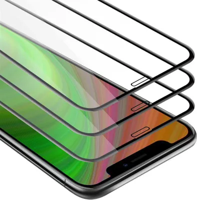Zdjęcie produktu dla Cadorabo 3x Folia ochronna na cały ekran do Apple iPhone 11 (XI) w kolorze czarnym Hartowane szkło ochronne wyświetlacza