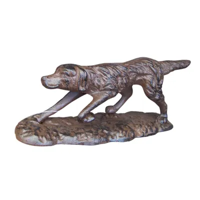 Produktbild von Gusseisen Dekofigur Jagdhund Landhausstil antikbraun 21x9x6 cm
