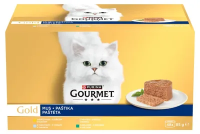 Produktbild von PURINA Gourmet Gold Mousse - nassfutter für Katzen - 48x85g