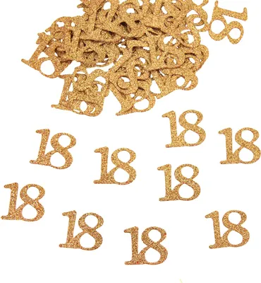 Produktbild von Oblique Unique Konfetti 18 mit Glitzereffekt Geburtstag Jubiläum Tisch Deko - roségold