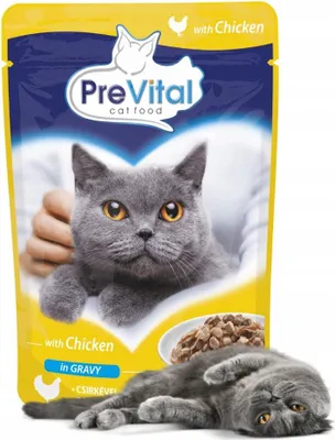 Produktbild von PREVITAL Huhn in Gelee Nassfutter für Katzen 100g