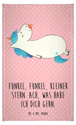 Produktbild von Mr. & Mrs. Panda Handtuch Einhorn Schnuller - Rot Pastell - Geschenk, gäste wc, Unicorn, Klein, Mama, Einhörner, Gästetuch, Baby, Gäste-WC, Mutter, Geburtstag