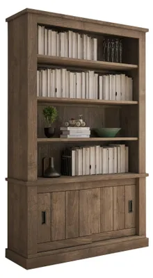 Produktbild von Evandro - Regal, 122x40x203h cm Nussbaum Braun, 3 Böden