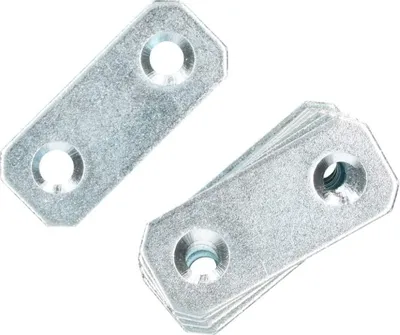 Obrázok produktu pre KOTARBAU® Sada 25 perforovaných plechov 40 x 16 mm Pozinkovaná strieborná Plochá konzola Drevená spojka Vnútorná - vonkajšia Perforovaný plech Oceľová konzola Oceľová spojka Plechy