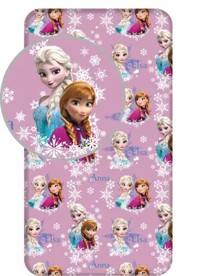 Image de Frozen Drap housse pour enfants Drap de lit respirant en coton (90x200+25 cm)