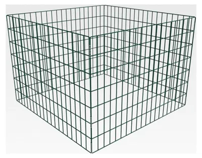 Produktbild von Komposter, quadratischer Gartenkompostbehälter 100 x 100 x 70 cm aus pulverbeschichtetem Stahl