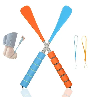 Obrázek produktu pro Narážky na boty, dlouhé, kovové, teleskopické, výsuvné, 30-70 cm, 2 kusy