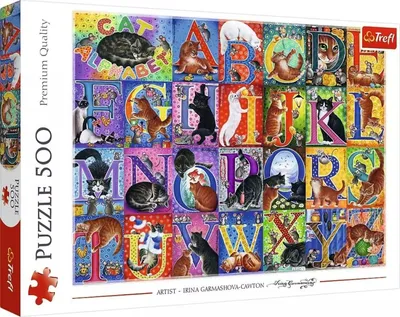 Zdjęcie produktu dla Puzzle 500el Koci Alfabet Trefl 37527 Tr
