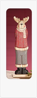 Produktbild von Weihnachtliche Figur aus Holz Rentier Günter stehend