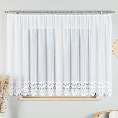 Produktbild von FELICJA - Fertiggardine aus Jacquard mit geradem Saum - 400 x 160 cm - weiß