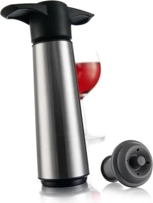 Produktbild von Vacu Vin Weinverschluss Edelstahl Pumpe 2 Stumpfen, 2 Crystal