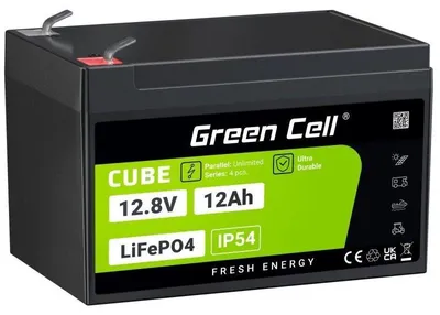 Produktbild von Green Cell LFPGC12V12AH USV-Batterie Lithium-Eisen-Phosphat (LiFePO4) 12 8 V 12 Ah