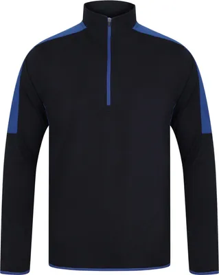 Obrázok produktu pre Finden & Hales - Pánska mikina s krátkym zipsom RW9578 (XXL) (námornícka/kráľovská modrá)