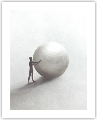 Produktbild von Poster - Poster ohne Rahmen - Sisyphus Arbeit Symbol - 40x50 cm - Wand Bild - Wanddeko - Wandbilder - Kunstposter - Wandposter - Bilder - Kunstdruck - Wanddekoration - Wandbild - P2XPA40x50-4752