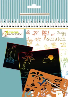 Produktbild von Avenue Mandarine 5x Graffy Scratch, Piraten - Blau GY147C
