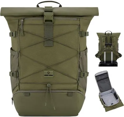 Produktbild von Wasserdichter Reiserucksack 37L Grün Große Handgepäcktasche