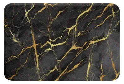 Produktbild von Badematte Marmoroptik 50 x 80 cm Waschbar Rutschfest Mikrofaser
