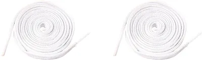 Produktbild von 2 Paar weiße Schnürsenkel – flache weiße Schnürsenkel – weiße Schnürsenkel – 120 cm – flach – weiße Schnürsenkel – 2 Paar – Uni – CHPN