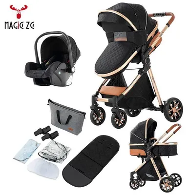 Productafbeelding van MAGIC ZC 3-in-1 kinderwagen met autostoel en reiswieg zwart