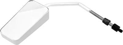 Image de Rétroviseur blanc universel Str8 pour guidon avec adaptateur