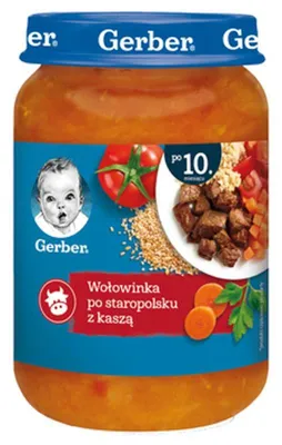 Zdjęcie produktu dla Gerber Wołowinka po staropolsku z kaszą po 10 miesiącu 190 g