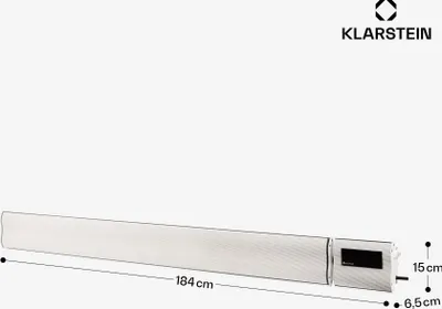 Obrázek produktu pro Klarstein sálavý ohřívač, elektrický ohřívač na terasu a zahradu, infračervený ohřívač s dálkovým ovládáním, časovačem, LED displejem infračervený ohřívač, bez tvorby CO2, energeticky účinné vytápění, 3000 W