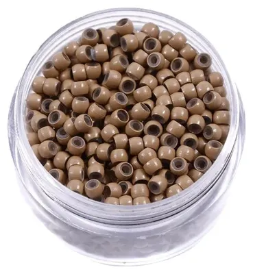 Obrázek produktu pro Mikrokroužkové korálky, snadné použití, nepoškozuje vlasy, tmavě blond