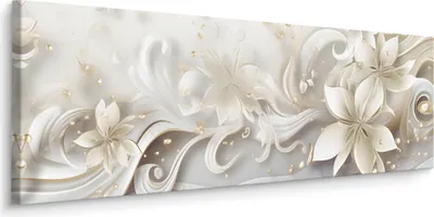 Obrázek produktu pro Nástěnný obraz Abstraktní květiny Ornamenty Glamour Style 145x45cm