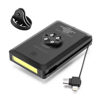 Image de ROCKBROS Éclairage avant pour vélo avec batterie externe 10 000 mAh, feu LED étanche IP64 pour VTT et vélo de route