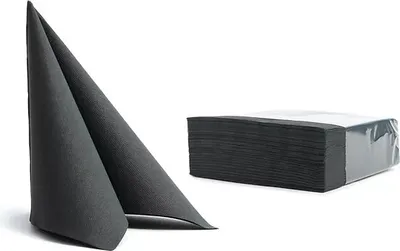 Produktbild von 50 Servietten Softpoint  38x38cm schwarz