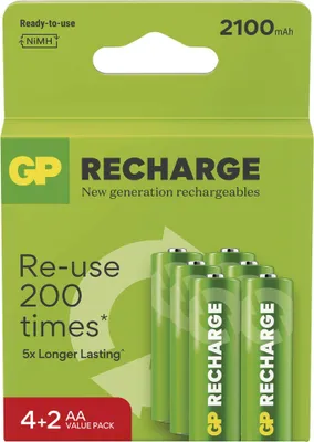 Nabíjecí baterie GP Recharge 2100 AA (HR6) 6ks