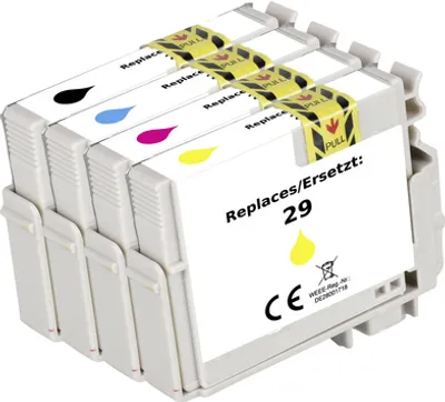 Produktbild von Renkforce Druckerpatrone ersetzt Epson 29, T2986, T2981, T2982, T2983, T2984 Kompatibel Kombi-Pack Schwarz, Cyan, Magen