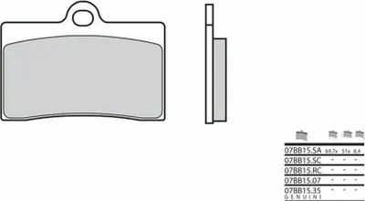 Zdjęcie produktu dla Klocki hamulcowe BREMBO Street Sintered Metal - 07BB15SA