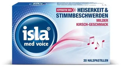 Image de isla med voice pastilles pour la gorge à la cerise, 20 pastilles