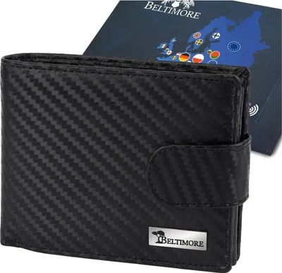 Image de Portefeuille en cuir RFID Beltimore pour homme, noir